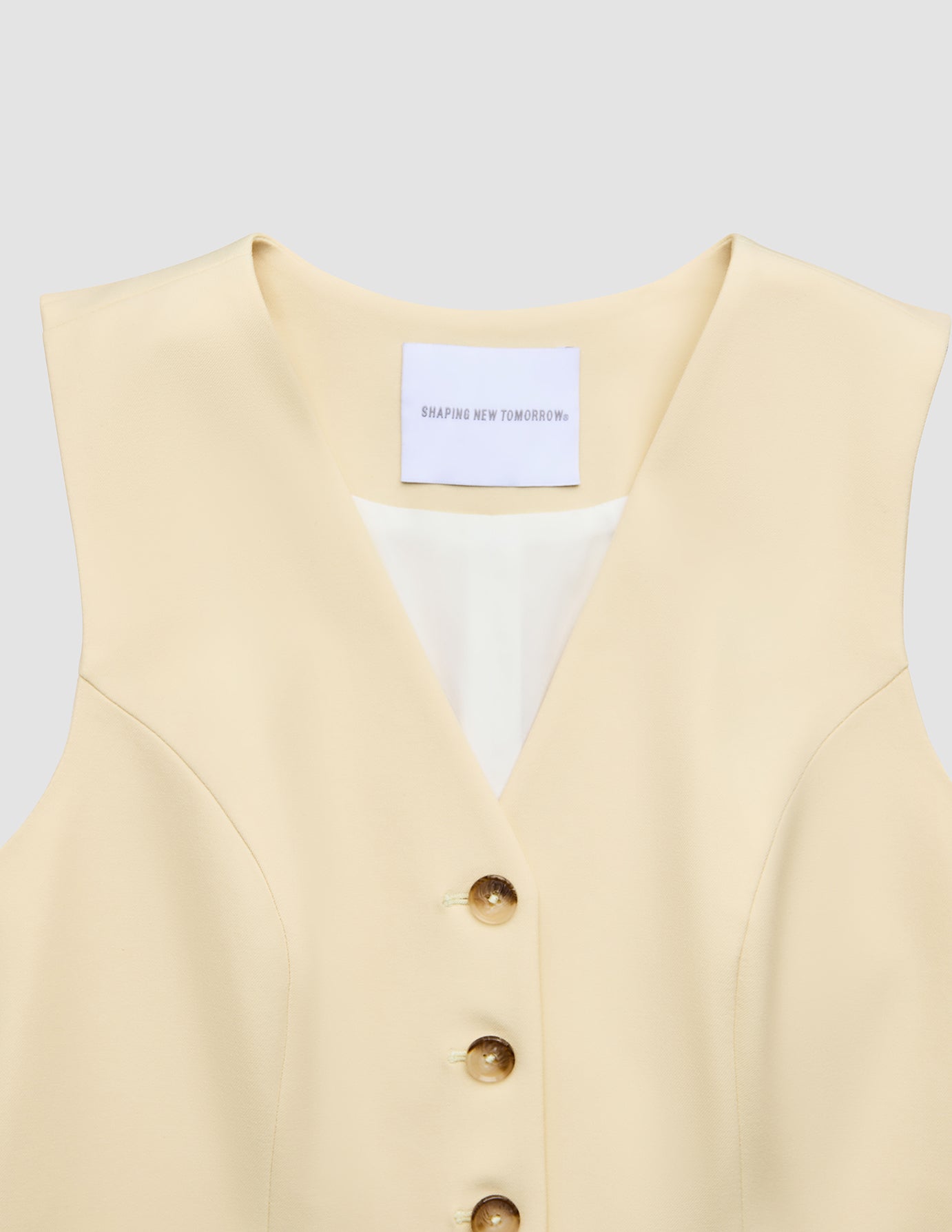Women Essential Long Vest Misty Yellow